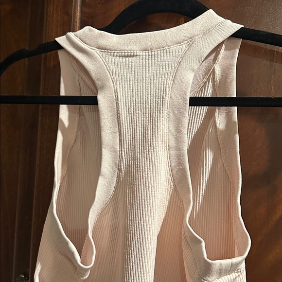 White Ribbed Tank Top - Picture 3 of 4